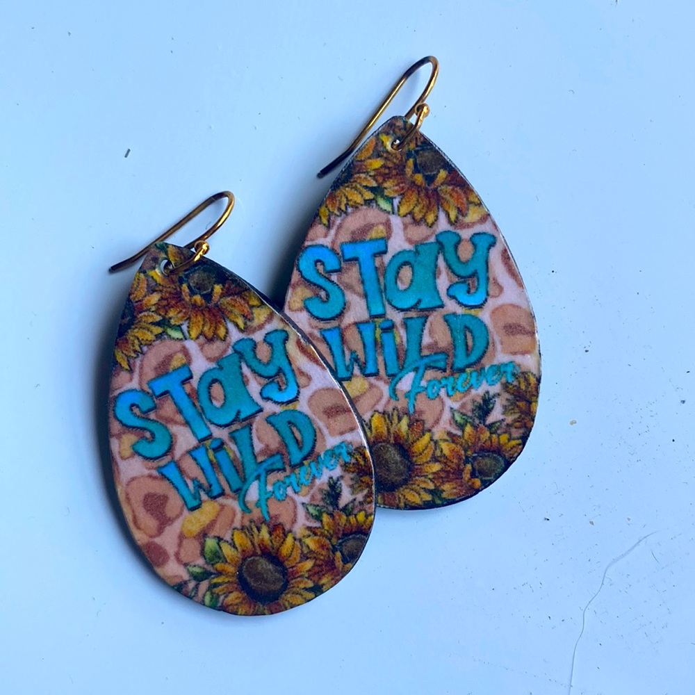 COPY - Handmade Stay Wild Forever Earrings